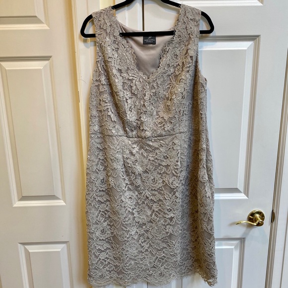 Adrianna Papell Dresses & Skirts - Adrianna Papell Nude Lace Dress